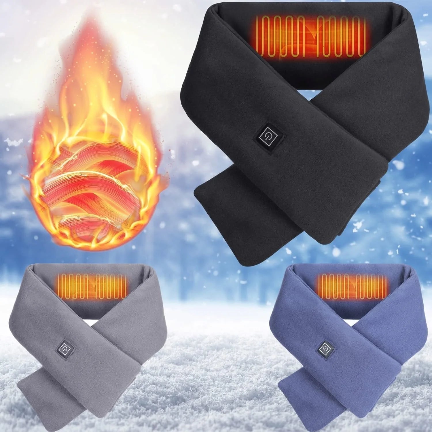 Portable heating Scarf