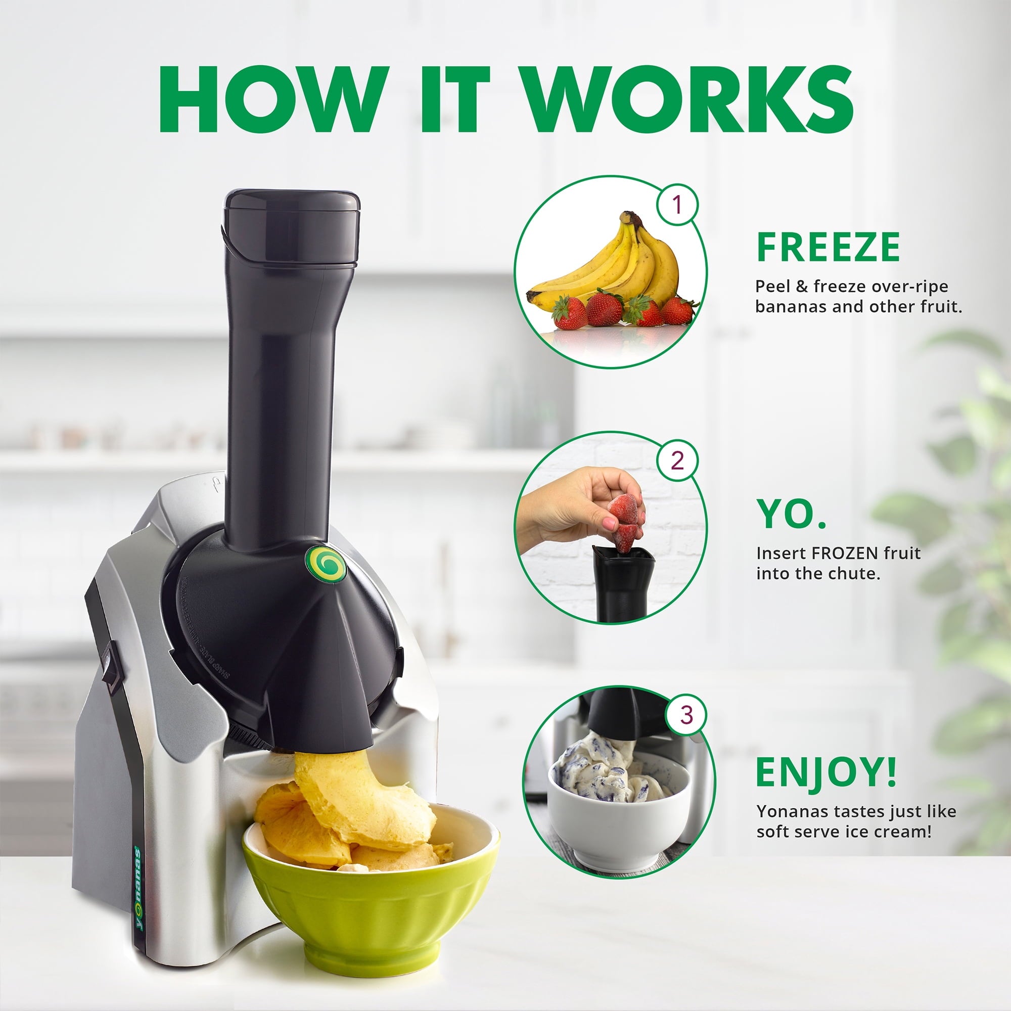 GeniusPicks Frozen Fruite Ice Cream Maker