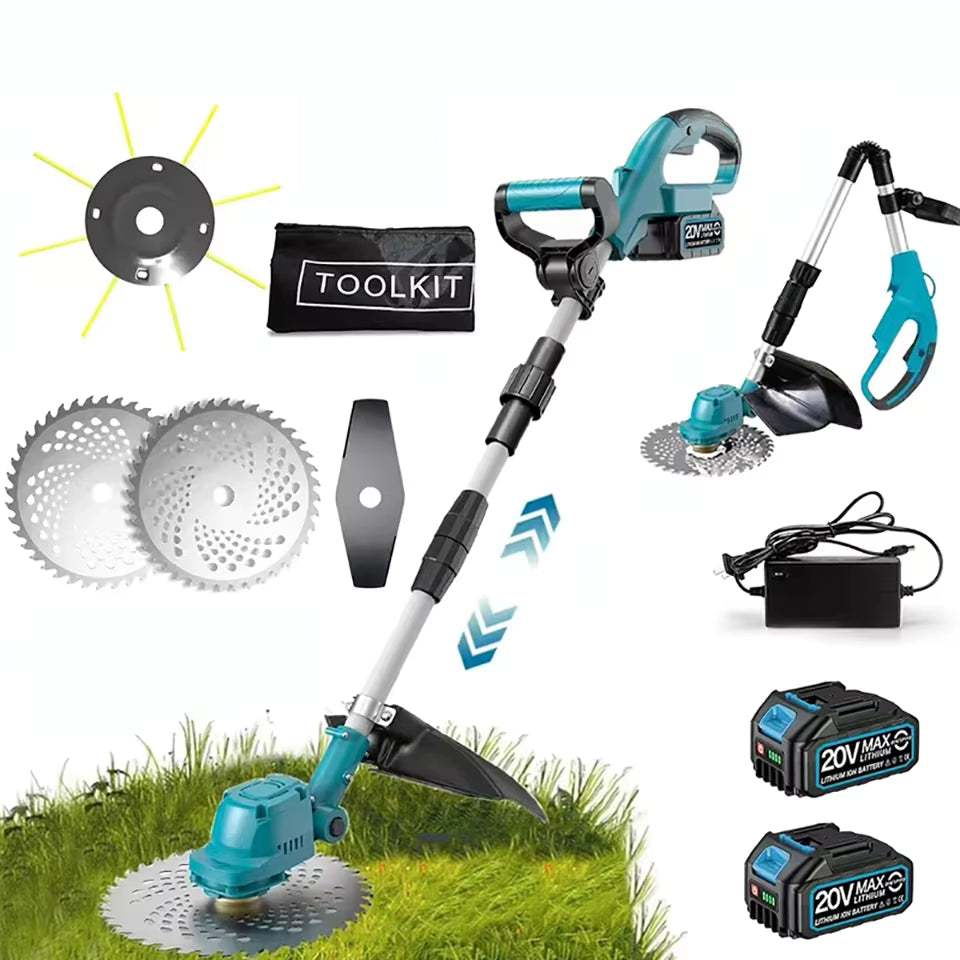 Cordless Lawn Mower - with 2 Batteries