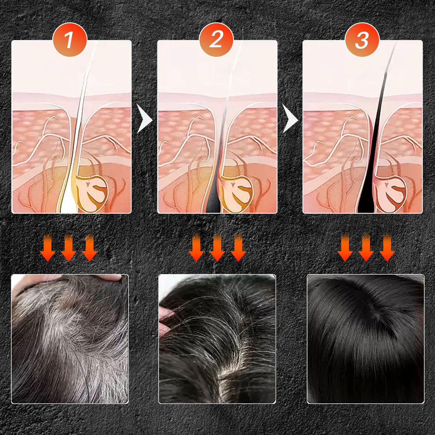 Grey hair remover soap