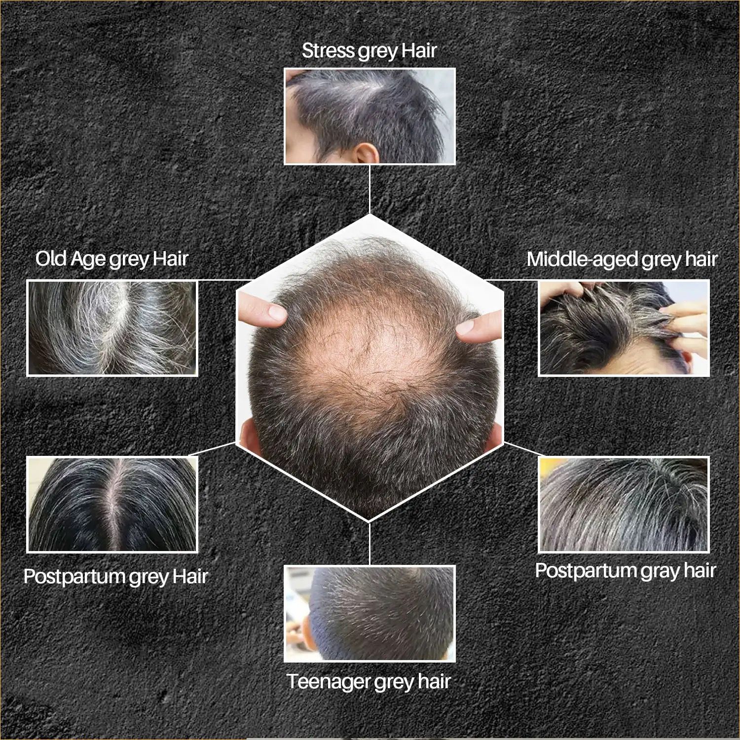 Grey hair remover soap