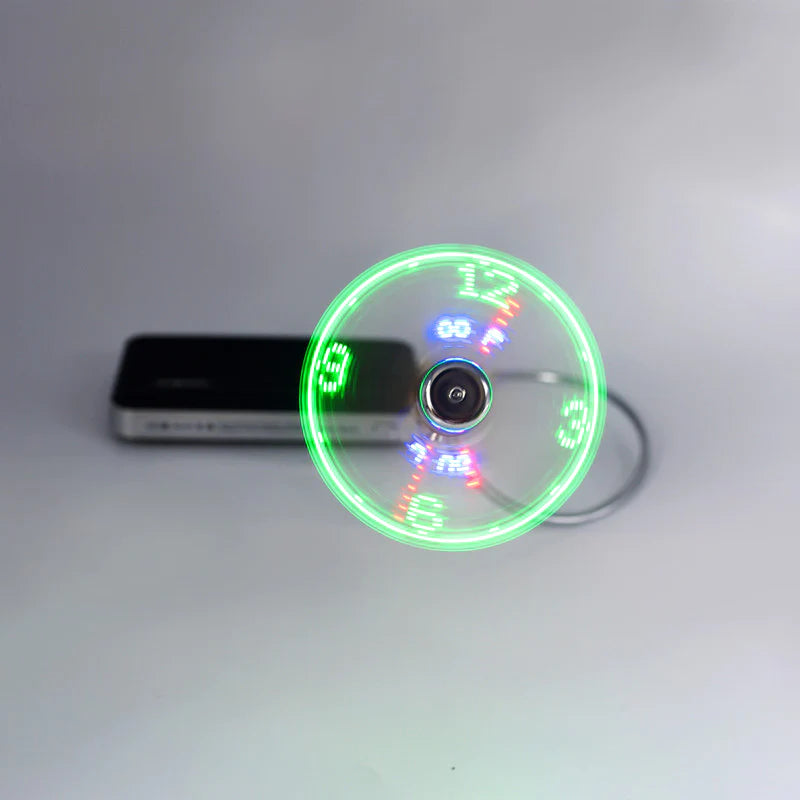 Display LED USB Fan Clock