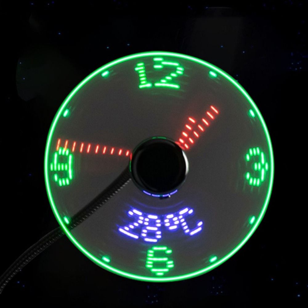 Display LED USB Fan Clock