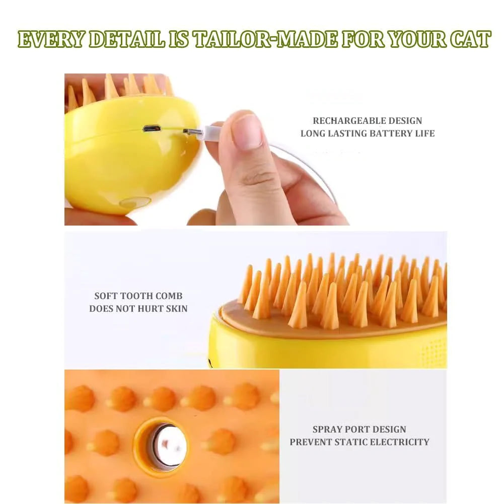 Steam Pet Brush 3 in 1