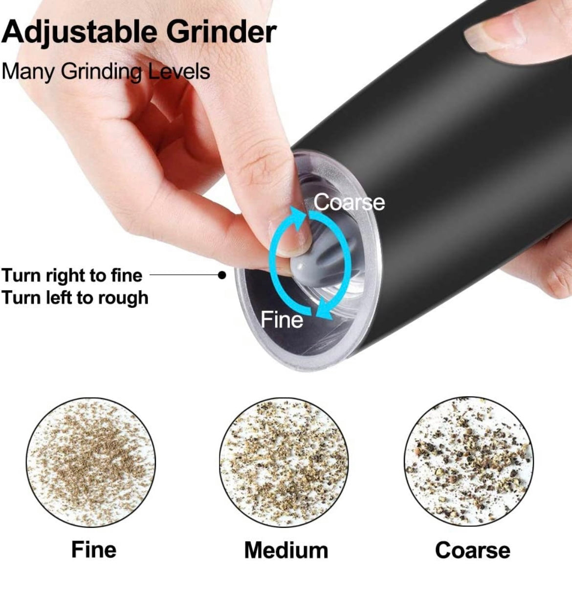 GeniusPicks Electric Salt & Pepper Grinder