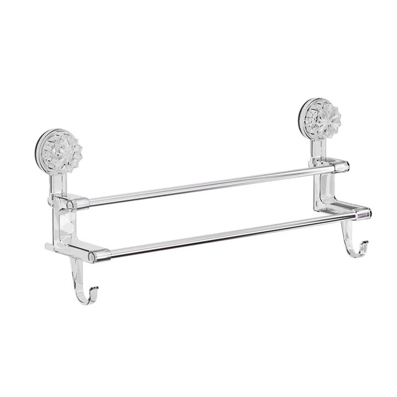 No-Drill Bathroom Towel Rack