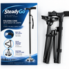 🦯LIMITED-TIME 50% OFF! 💡 SteadyGo™ Multifunction Folding Walking Cane – Built-In Light, Emergency Alarm, Quad Base & 5-Level Height Adjustment✨