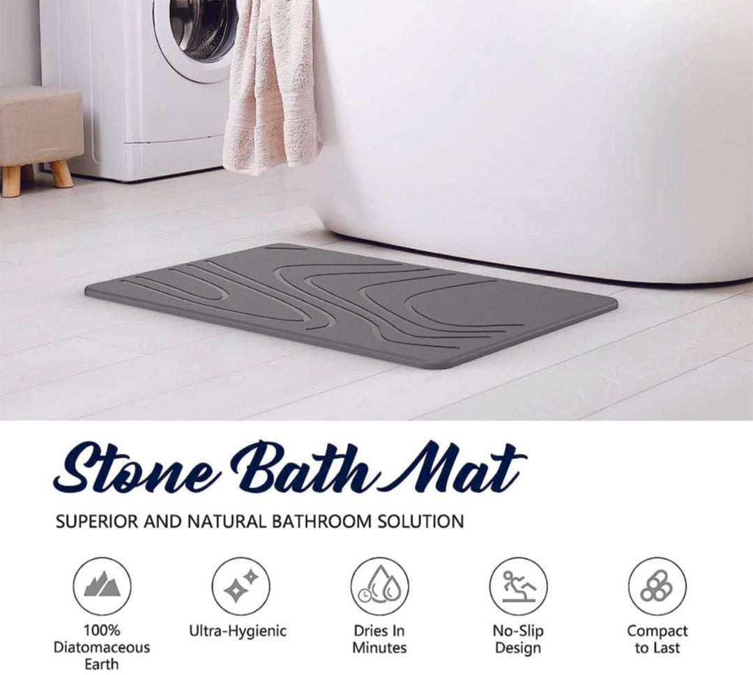 GeniusPicks Stone Bath Mat