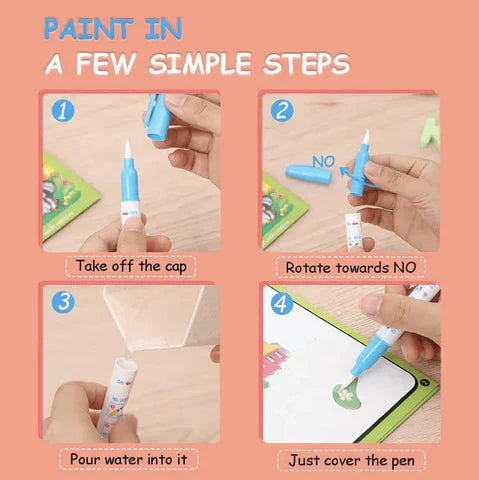 Magic Water Drawing Coloring Book