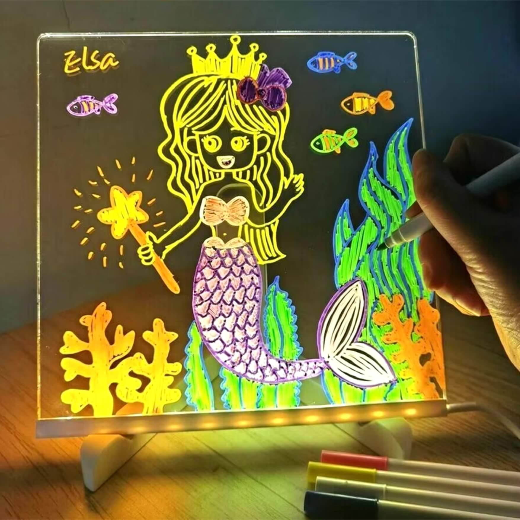 Glowing LED Drawing Board Lamp