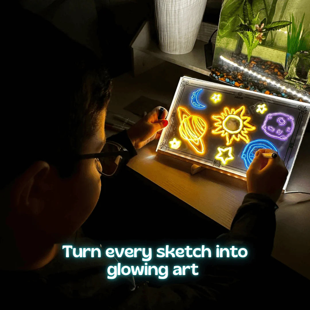 Glowing LED Drawing Board Lamp