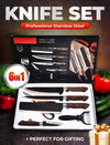 Professional Chef's Knife Set - 6 Pcs Set